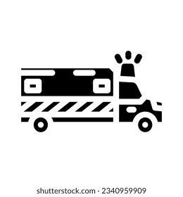 vector de icono de alerta de glifo de servicios de emergencia. señal de alerta de servicios de emergencia. ilustración de símbolo aislado