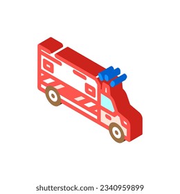 Notdienste Alarm isometrische Icon Vektor. Alarmzeichen für Notfalldienste. einzelne Symbolillustration
