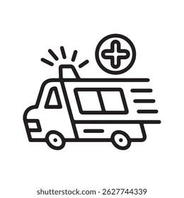 Emergency Services icon on white background