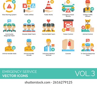 Emergency Services Icon Set contains collection of Rescue activity