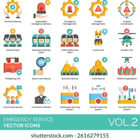 Emergency Services Icon Set contains collection of Rescue activity
