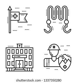 Emergency Services Line Vectors Set 
