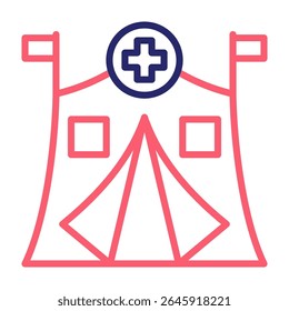 Emergency Shelter Icon Color Vector Illustration