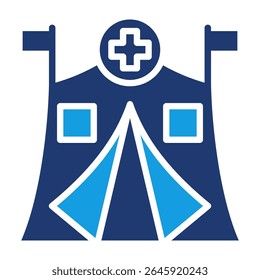 Emergency Shelter Icon Fill Vector Illustration