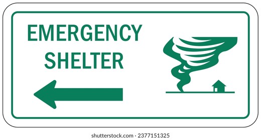 Emergency shelter in place direction sign
