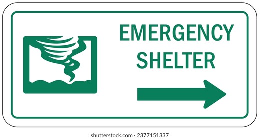Emergency shelter in place direction sign