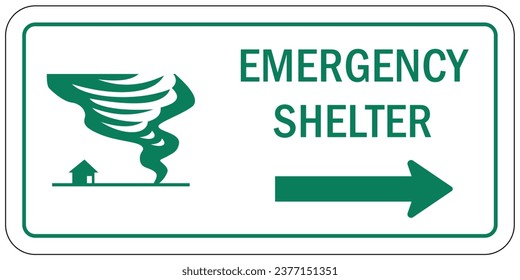 Emergency shelter in place direction sign