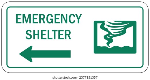 Emergency shelter in place direction sign