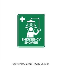 emergency shower illustration, symbol, vector art.