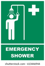 Emergency shower sign