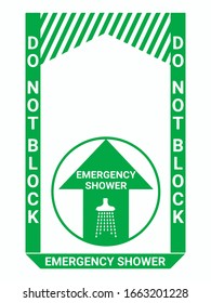 Emergency Shower Sign Bundle Vector illustration EPS 10