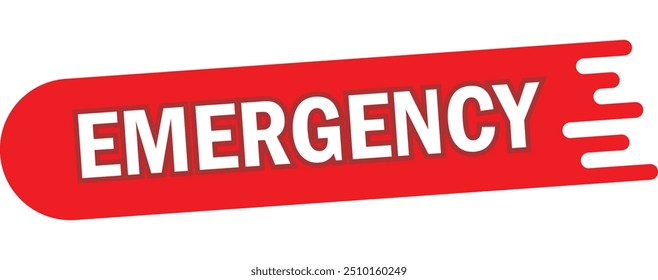 Emergency sign for notification to people, Emergency light flat icon. Vector red symbol. siren equipped car of the hospital.