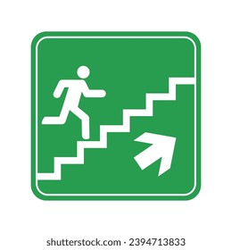 emergency signal of emergency exit for stairs vector isolated