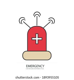 emergency signal vector type icon