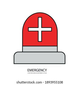 emergency signal vector type icon