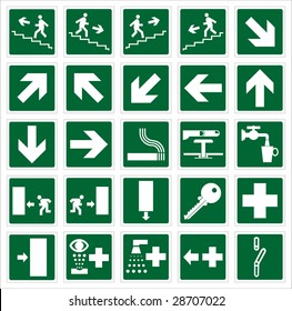 Emergency signs collection vector illustration