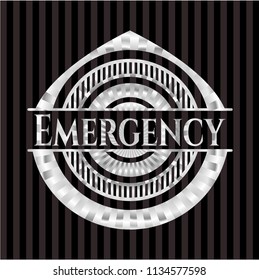 Emergency silvery emblem