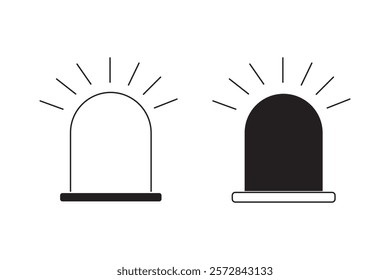 Emergency siren ambulance or police, outline symbol