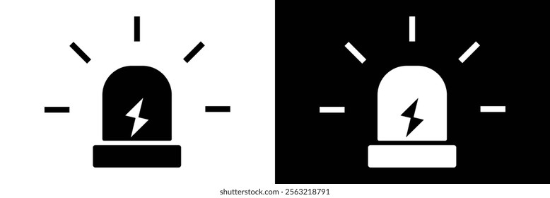 emergency siren icon . alarm siren icon vector illustration eps 10.