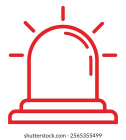 Emergency siren icon. Alert light bulb icons collection. Ambulance emergency siren icons set. siren vector icon, line art vector.  web site design, logo, app, UI. Design eps 10