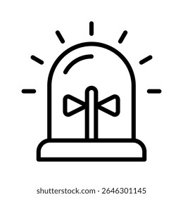 Emergency siren icon creatively designed in line style