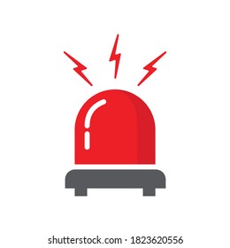 Emergency siren icon design isolated on white background