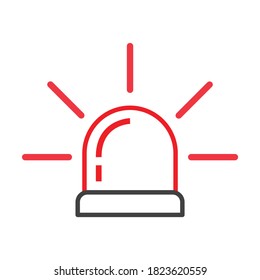 Emergency siren icon design isolated on white background