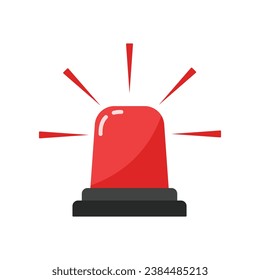 Emergency siren icon design. Police alarm vector illustration on white isolated background. EPS