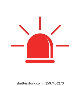 Emergency siren icon flat design. vector illustration