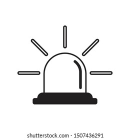 Emergency siren icon flat design. vector illustration