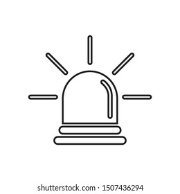 Emergency siren icon flat design. vector illustration