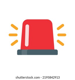 Emergency siren icon. Hazard warning light, ambulance route alarm