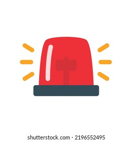 Emergency siren icon. Hazard warning light, ambulance route alarm