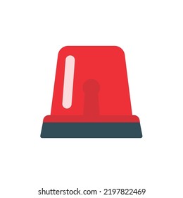 Emergency siren icon. Hazard warning light, ambulance route alarm