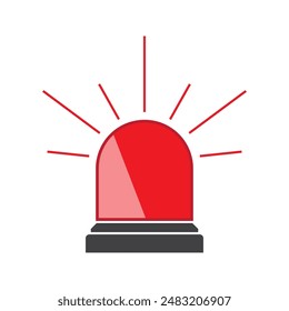 Emergency siren icon. Hazard warning lights