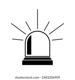 Emergency siren icon. Hazard warning lights