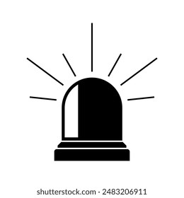 Emergency siren icon. Hazard warning lights