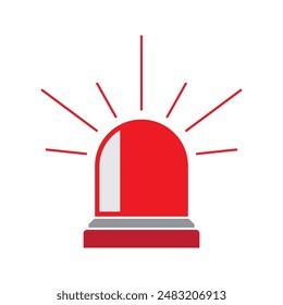 Emergency siren icon. Hazard warning lights