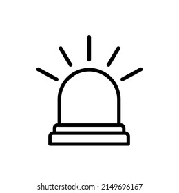 Emergency siren icon on white background.