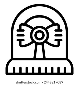 Vector de sirena de emergencia. Aviso de rescate. Servicio de seguridad de ayuda