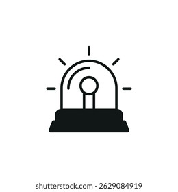 Emergency siren icon. Simple emergency siren icon for social media, app and web design. Vector illustration.