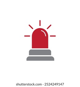 Emergency siren icon, vector flat black simple trendy style illustration for web and app..eps