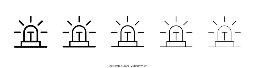 Emergency siren icon Vector logo sign