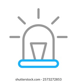 Emergency siren light icon. Concept of emergency, alert, and alarm.