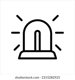 Emergency siren light vector icon