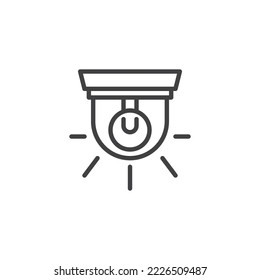 Symbol für die Sirenen-Notrufnummer. lineares Stilzeichen für mobiles Konzept und Webdesign. Vektorsymbol der Sirenen. Symbol, Logo-Abbildung. Vektorgrafik