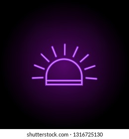 emergency siren  outline icon. Elements of Security in neon style icons. Simple icon for websites, web design, mobile app, info graphics