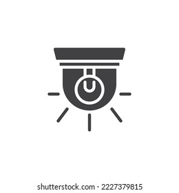 Icono vector de sirena de emergencia. signo plano relleno para concepto móvil y diseño web. Icono de la sirena de alarma. Símbolo, ilustración del logotipo. Gráficos vectoriales