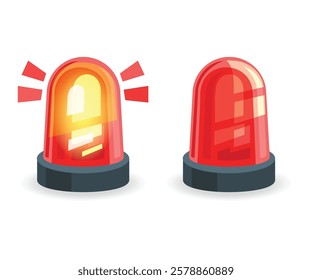 Emergency siren vector isolated illustration stock illustration