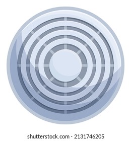 Emergency smoke sensor icon cartoon vector. Alarm fire. Safety system